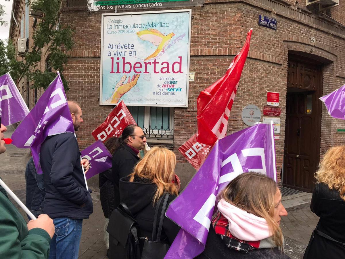 Concentracin para reclamar libertad sindical en ENASUI