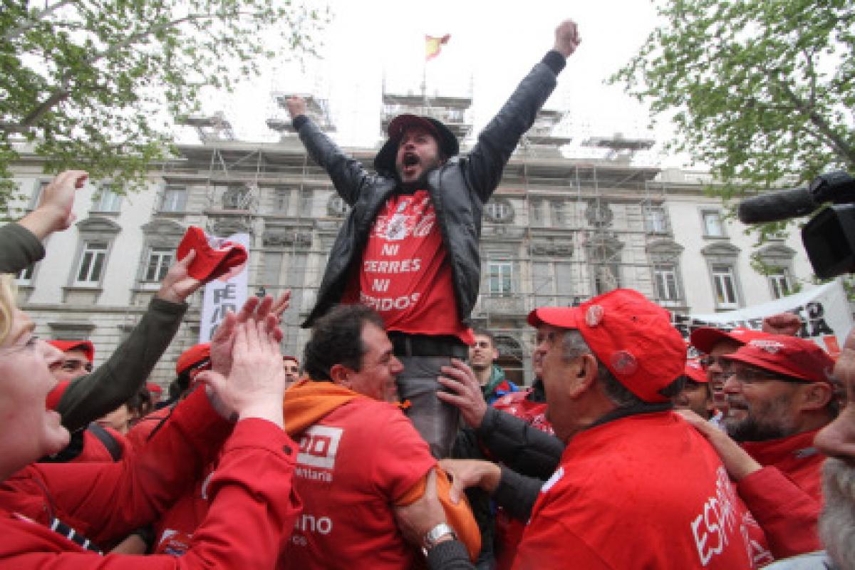 Trabajadores de Coca - Cola Fuenlabrada en el Tribunal Supremo en 2014