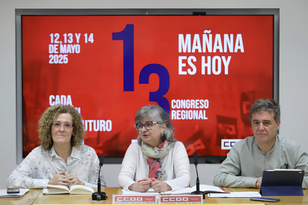 Rueda de prensa informativa 13 Congreso Regional de CCOO de Madrid