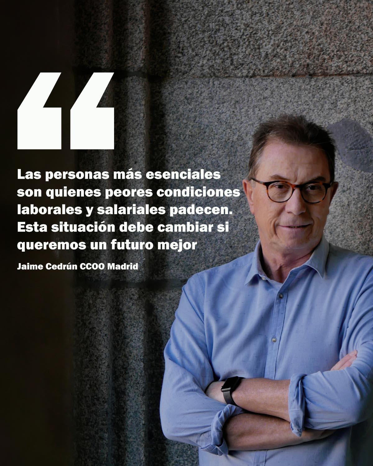 Jaime Cedrn, secretario general de CCOO de Madrid